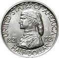 Missouri centennial half dollar commemorative obverse