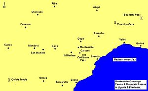 Montenotte campaign geography