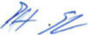 Cursive signature in ink