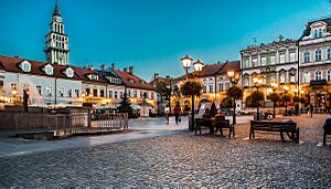 Bielsko-Biała Rynek nocą 2