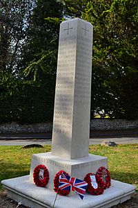 Ditchling War Memorial, showing inscription