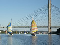 Kärkinen bridge during Päijännepurjehdus 2007