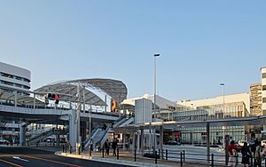 Kawagoe Station west exit forecourt 20140328