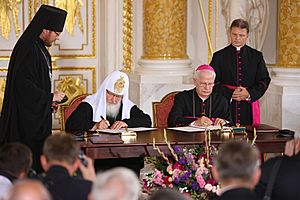 Kirill I Józef Michalik Royal Castle in Warsaw 2012