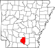 State map highlighting Calhoun County