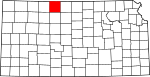 State map highlighting Phillips County