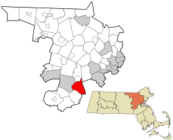 Location in Middlesex County in Massachusetts