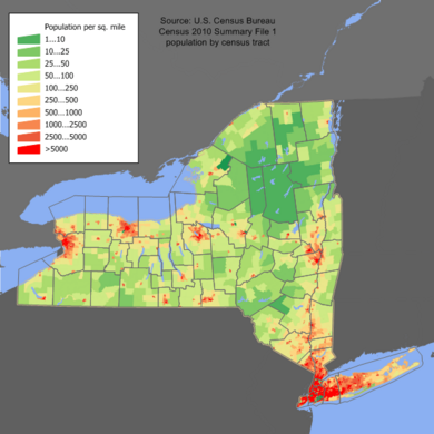 New York Population Map