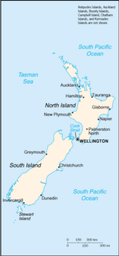 New Zealand-CIA WFB Map