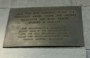 Pensionnat Heger plaque