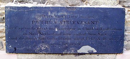 Petrus Stuyvesant vault cover