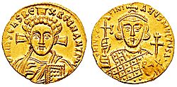 Solidus-Justinian II-Christ b-sb1413