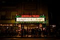 Somerville Theater at night