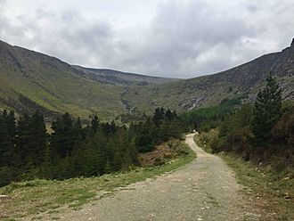 Summit of Lugnaquilla from Fraughan Rock Glen