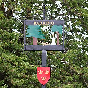 Barking Village Sign, Suffolk