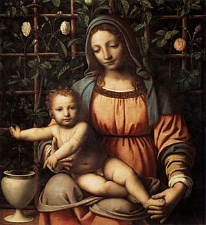 Bernardino Luini, madonna del roseto