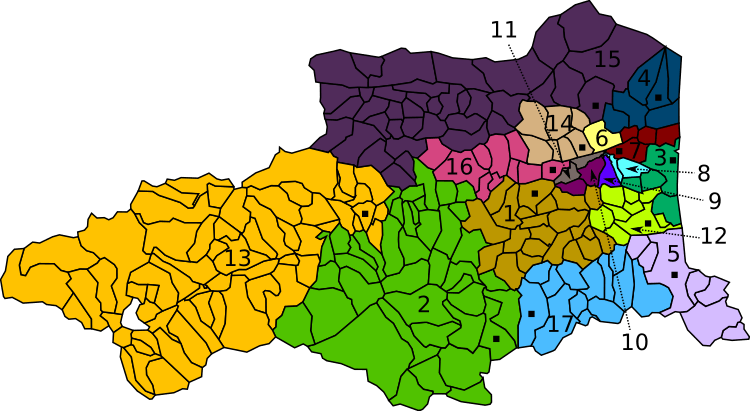 Carte cantons 2015 Pyrénées-Orientales