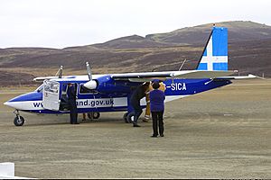 Directflight Britten-Norman BN-2B-20 Islander at Fair Isle