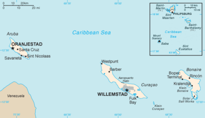 Dutch Caribbean map