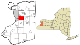 Location in Erie County and the state of New York