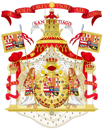 Full Ornamented Royal Coat of Arms of Spain (1700-1761).svg