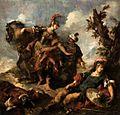 Giovanni Antonio Guardi - Herminia and Vaprino Find the Wounded Tancred - WGA10898