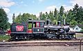 Hillcrest Lumber Company steam locomotive 9 Climax at Forest Museum Duncan BC 16-Jul-1995
