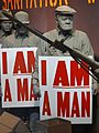 I Am a Man - Diorama of Memphis Sanitation Workers Strike - National Civil Rights Museum - Downtown Memphis - Tennessee - USA