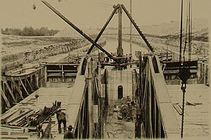 Kirkfield Lift Lock under construction