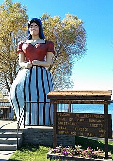 Lucette statue in Hackensack Minnesota