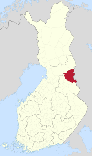 Location of Suomussalmi in Finland