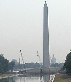 WWII memorial construction