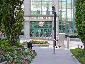 ZCMI Center from Church Plaza