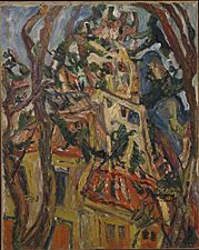 1922, Soutine, Steeple of Saint-Pierre at Céret