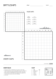 Battleships Paper Game