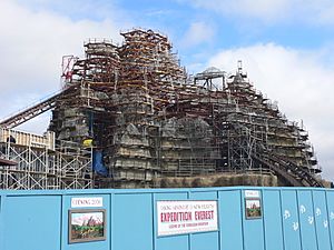 Expedition Everest under construction