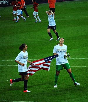 Hope Solo and Carli Lloyd at 2012 Summer Olympics final