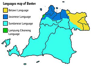 Languages map of Banten