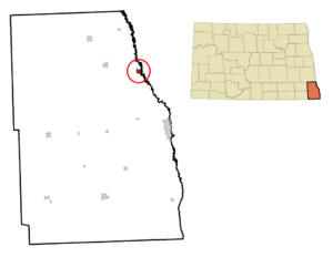 Location of Abercrombie, North Dakota