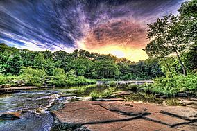 A photo of a Sand Creek in Osage Hills State Park