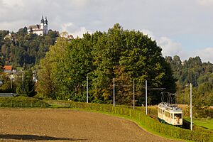 Pöstlingbergbahn, nahe Tiergarten, 09.10.2016