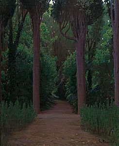 Santiago Rusiñol - Sendero en um parque