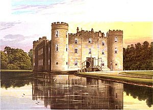 Shirburn Castle, coloured engraving, 1880