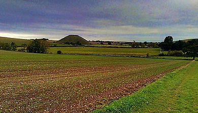 Silbury Hill, as seen from West Kennet Hill