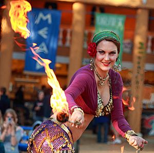 TRF fire dancer