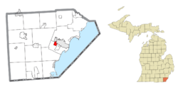 Location within Monroe County