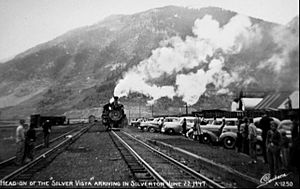 Arrival of Silver Vista Observation car 1947