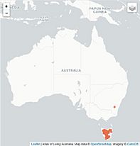 Distribution of Rubus gunnianus