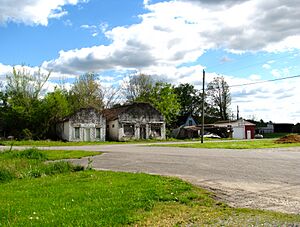 Buildings along Green Road (2016)