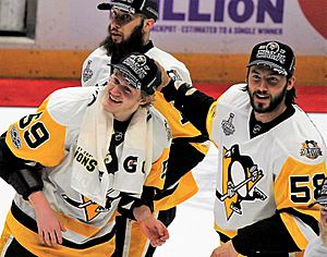 Jake Guentzel and Kris Letang 2017-06-11 2